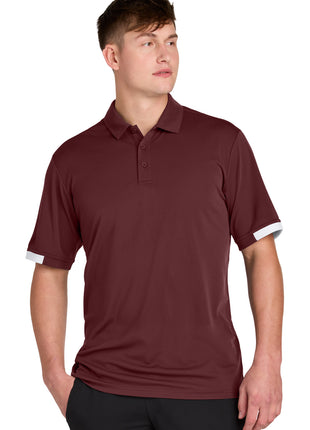 Sport-Tek® Club Colorblock Polo ST444 - Maroon/ White | Sport-Tek