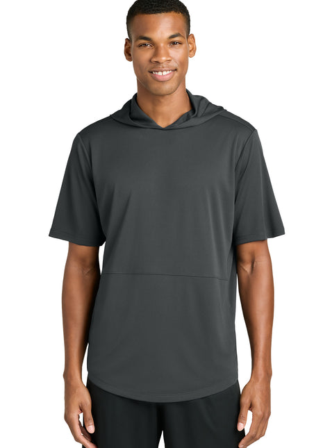Sport-Tek® Club Short Sleeve Hoodie ST445 - Iron Grey | Sport-Tek