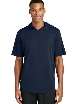 Sport-Tek® Club Short Sleeve Hoodie ST445 - True Navy | Sport-Tek