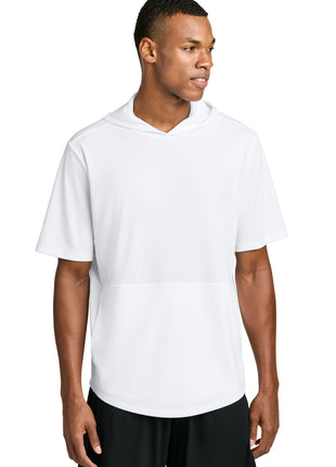 Sport-Tek® Club Short Sleeve Hoodie ST445 - White | Sport-Tek