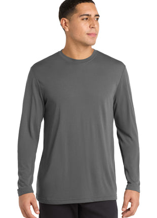 Sport-Tek® Long Sleeve PosiCharge® Competitor™ Cotton Touch™ Tee. ST450LS - Dark Smoke Grey | Sport-Tek