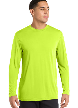 Sport-Tek® Long Sleeve PosiCharge® Competitor™ Cotton Touch™ Tee. ST450LS - Neon Yellow | Sport-Tek