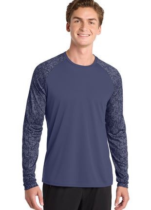 Sport-Tek ® Long Sleeve Digi Camo Tee. ST460LS - True Navy | Sport-Tek