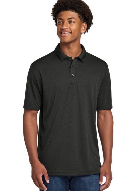 Sport-Tek ® Endeavor Polo. ST467 - Black Heather | Sport-Tek