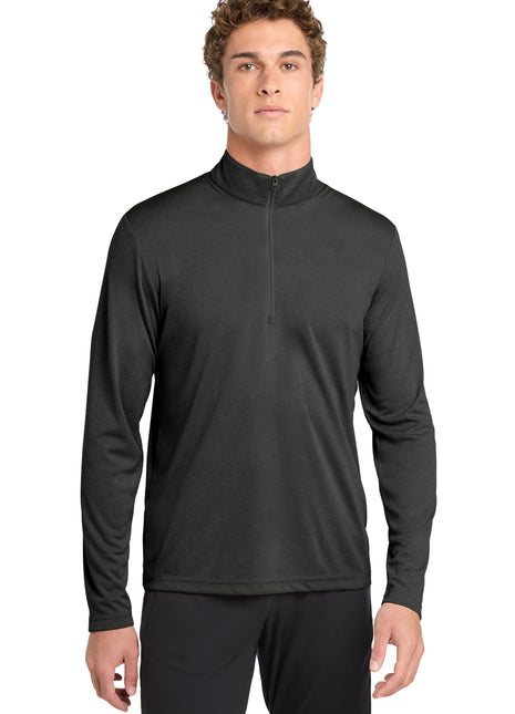 Sport-Tek ® Endeavor 1/2-Zip Pullover. ST469 - Black Heather | Sport-Tek