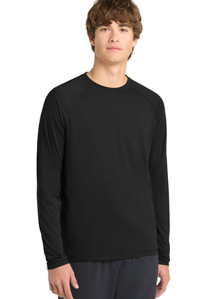 Sport-Tek ® Long Sleeve Rashguard Tee. ST470LS - Black | Sport-Tek