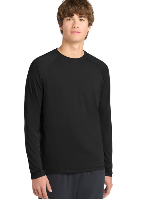Sport-Tek ® Long Sleeve Rashguard Tee. ST470LS - Black | Sport-Tek