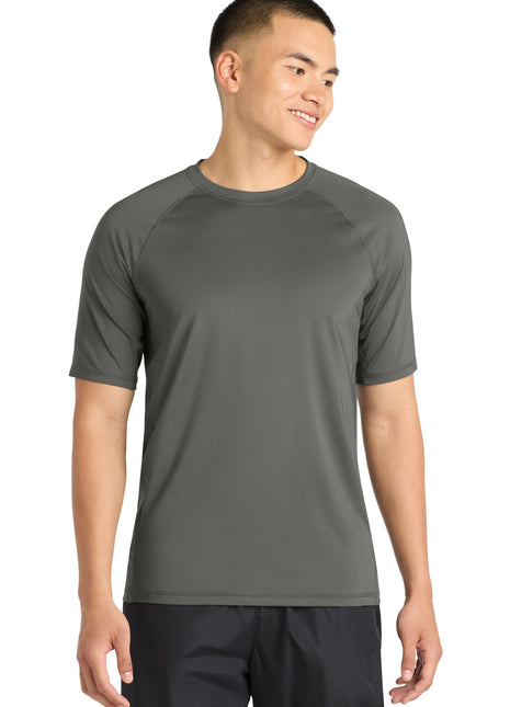 Sport-Tek ® Rashguard Tee. ST470 - Dark Smoke Grey | Sport-Tek
