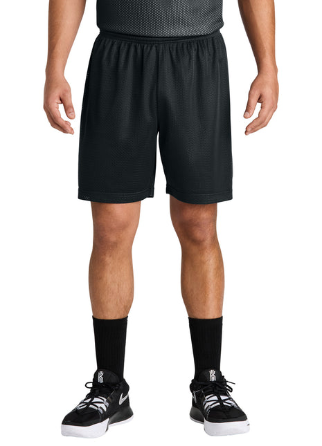 Sport-Tek® PosiCharge® Mesh 7" Short ST5100 - Black | Sport-Tek