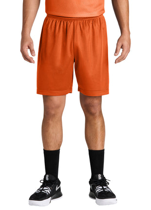 Sport-Tek® PosiCharge® Mesh 7" Short ST5100 - Deep Orange | Sport-Tek
