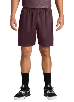 Sport-Tek® PosiCharge® Mesh 7" Short ST5100 - Maroon | Sport-Tek