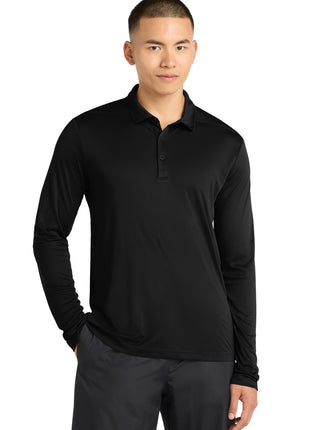 Sport-Tek ®  Posi-UV®  Pro Long Sleeve Polo. ST520LS - Black | Sport-Tek