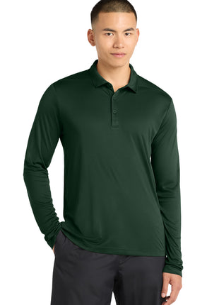 Sport-Tek ®  Posi-UV®  Pro Long Sleeve Polo. ST520LS - Forest Green | Sport-Tek
