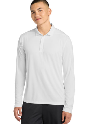 Sport-Tek ®  Posi-UV®  Pro Long Sleeve Polo. ST520LS - White | Sport-Tek