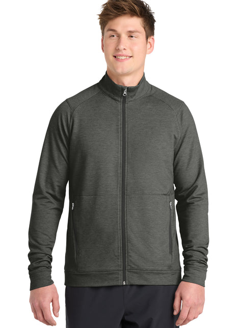 Sport-Tek® Sport-Wick® Flex Fleece Full-Zip. ST560 - Dark Grey Heather | Sport-Tek