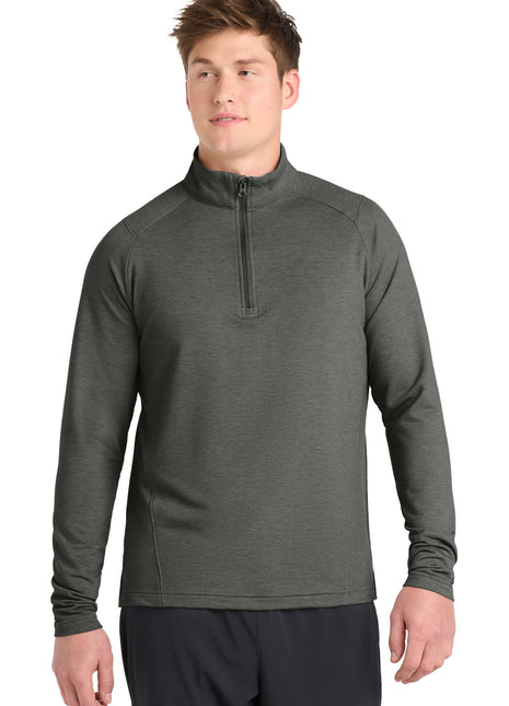 Sport-Tek® Sport-Wick® Flex Fleece 1/4-Zip. ST561 - Dark Grey Heather | Sport-Tek