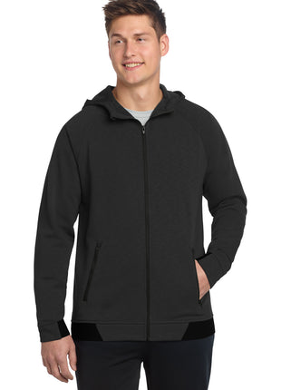 Sport-Tek® PosiCharge® Strive Hooded Full-Zip ST570 - Black | Sport-Tek