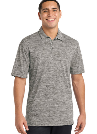 Sport-Tek ® PosiCharge ® Electric Heather Polo. ST590 - Black Electric | Sport-Tek