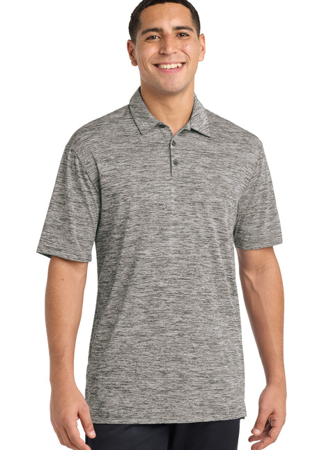 Sport-Tek ® PosiCharge ® Electric Heather Polo. ST590 - Black Electric | Sport-Tek