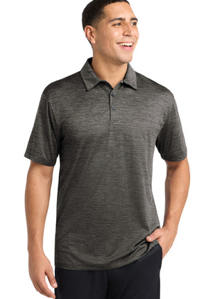 Sport-Tek ® PosiCharge ® Electric Heather Polo. ST590 - Grey-Black Electric | Sport-Tek