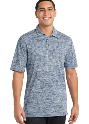 Sport-Tek ® PosiCharge ® Electric Heather Polo. ST590 - True Navy Electric | Sport-Tek
