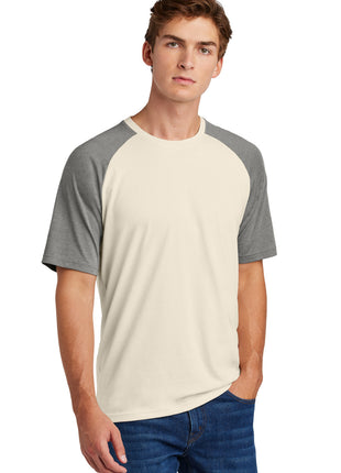Sport-Tek® Halftime Raglan Tee ST6040 - Vintage Heather/ Ecru | Sport-Tek