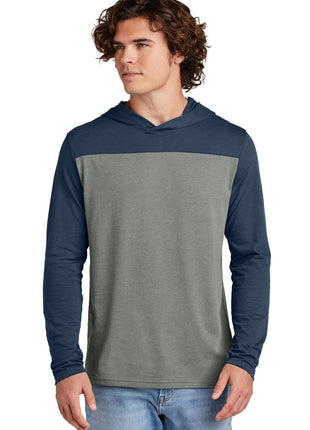 Sport-Tek® Halftime Long Sleeve Hoodie ST6044 - True Navy/ Vintage Heather | Sport-Tek
