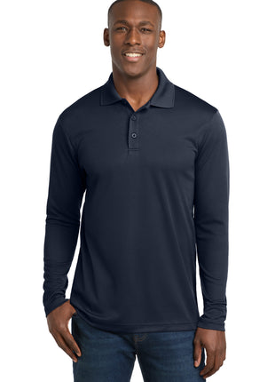 Sport-Tek ® PosiCharge ® RacerMesh ® Long Sleeve Polo. ST640LS - True Navy | Sport-Tek