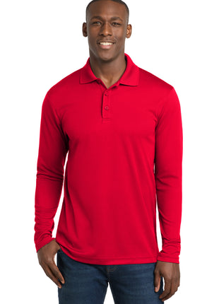 Sport-Tek ® PosiCharge ® RacerMesh ® Long Sleeve Polo. ST640LS - True Red | Sport-Tek