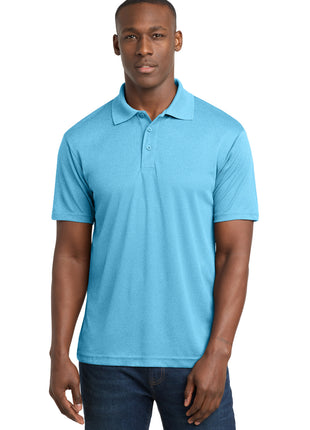 Sport-Tek® PosiCharge® RacerMesh® Polo. ST640 - Pond Blue Heather | Sport-Tek