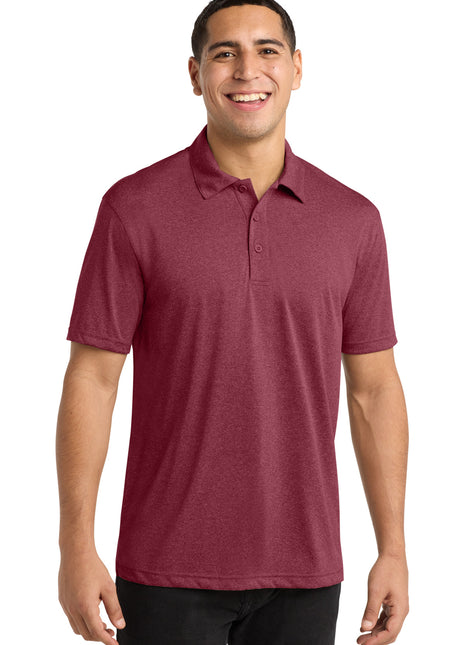 Sport-Tek® Heather Contender™ Polo. ST660 - Cardinal Heather | Sport-Tek