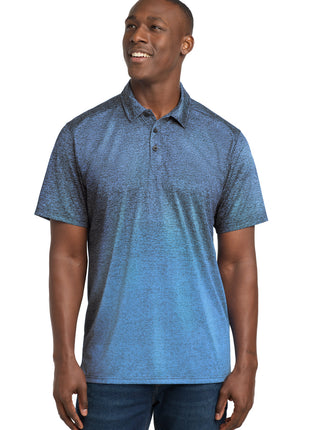 Sport-Tek ® Ombre Heather Polo. ST671 - Carolina Blue/ True Navy | Sport-Tek