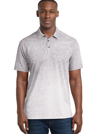 Sport-Tek ® Ombre Heather Polo. ST671 - White/ Graphite | Sport-Tek