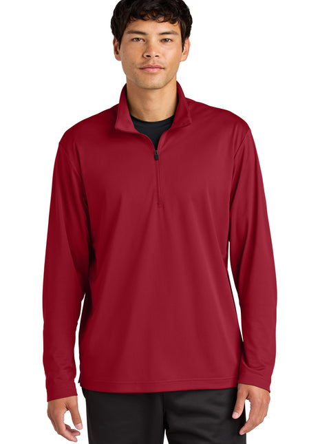 Sport-Tek® Micropique Sport-Wick® 1/4-Zip ST672 - Deep Red | Sport-Tek
