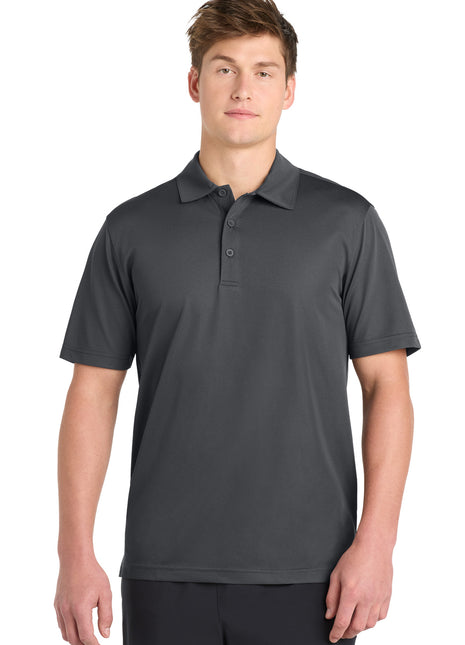 Sport-Tek® PosiCharge® Active Textured Polo. ST690 - Iron Grey | Sport-Tek