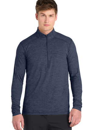 Sport-Tek ® Exchange 1.5 Long Sleeve 1/2-Zip. ST711 - Dark Denim Heather | Sport-Tek
