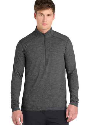 Sport-Tek ® Exchange 1.5 Long Sleeve 1/2-Zip. ST711 - Graphite Heather | Sport-Tek