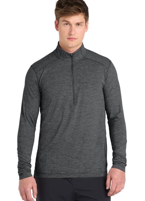 Sport-Tek ® Exchange 1.5 Long Sleeve 1/2-Zip. ST711 - Graphite Heather | Sport-Tek