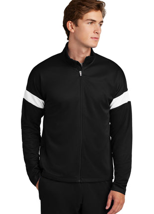 Sport-Tek® Travel Full-Zip Jacket ST800 - Black/ White | Sport-Tek