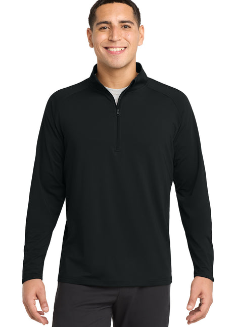 Sport-Tek® Sport-Wick® Stretch 1/4-Zip Pullover. ST850 - Black | Sport-Tek