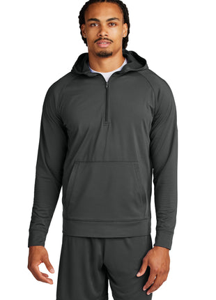 Sport-Tek® Sport-Wick® Stretch 1/2-Zip Hoodie ST856 - Charcoal Grey | Sport-Tek