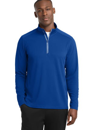 Sport-Tek® Sport-Wick® Textured 1/4-Zip Pullover.  ST860 - True Royal | Sport-Tek