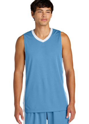 Sport-Tek® Rival Basketball Rev Jersey ST900 - Carolina Blue/ White | Sport-Tek