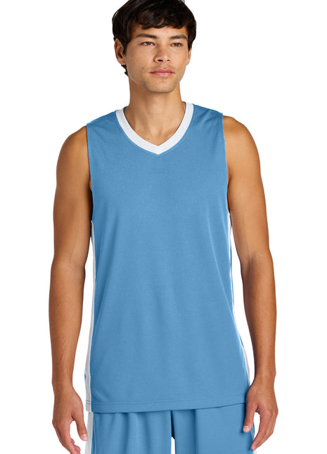 Sport-Tek® Rival Basketball Rev Jersey ST900 - Carolina Blue/ White | Sport-Tek
