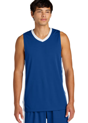 Sport-Tek® Rival Basketball Rev Jersey ST900 - True Royal/ White | Sport-Tek