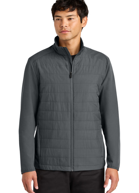 Sport-Tek® Teknical Hybrid Jacket ST940 - Iron Grey | Sport-Tek