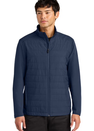 Sport-Tek® Teknical Hybrid Jacket ST940 - True Navy | Sport-Tek
