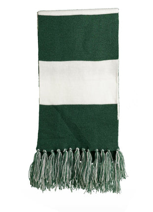 Sport-Tek® Spectator Scarf. STA02 - Forest Green/ White | Sport-Tek