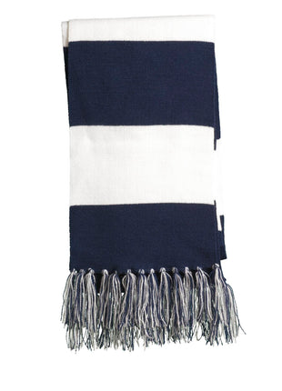 Sport-Tek® Spectator Scarf. STA02 - True Navy/ White | Sport-Tek