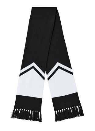 Sport-Tek® Gameday Scarf STA06 - Black/ White | Sport-Tek